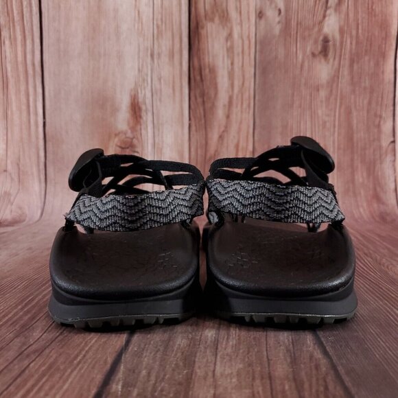 Chaco Womens Size 9 Updraft EcoTread X2 Outdoor Sandals Black Gray Waves J105182 - Picture 11 of 15